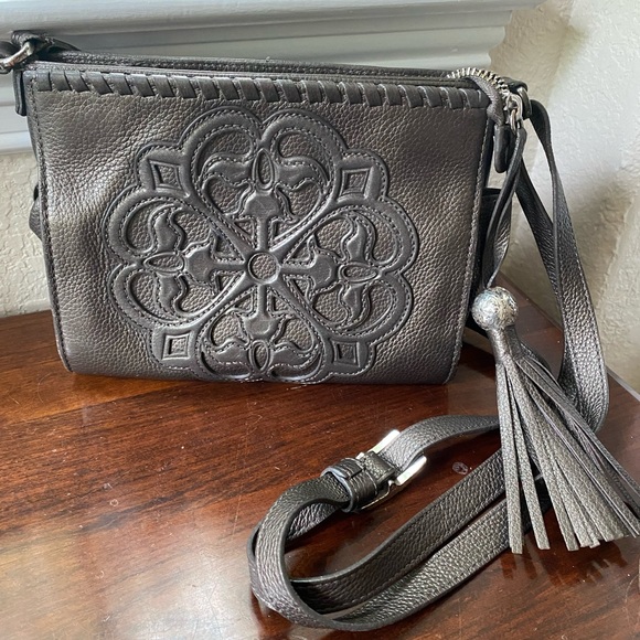 Brighton Handbags - Brighton Ferrara City Organizer Crossbody Purse Pewter